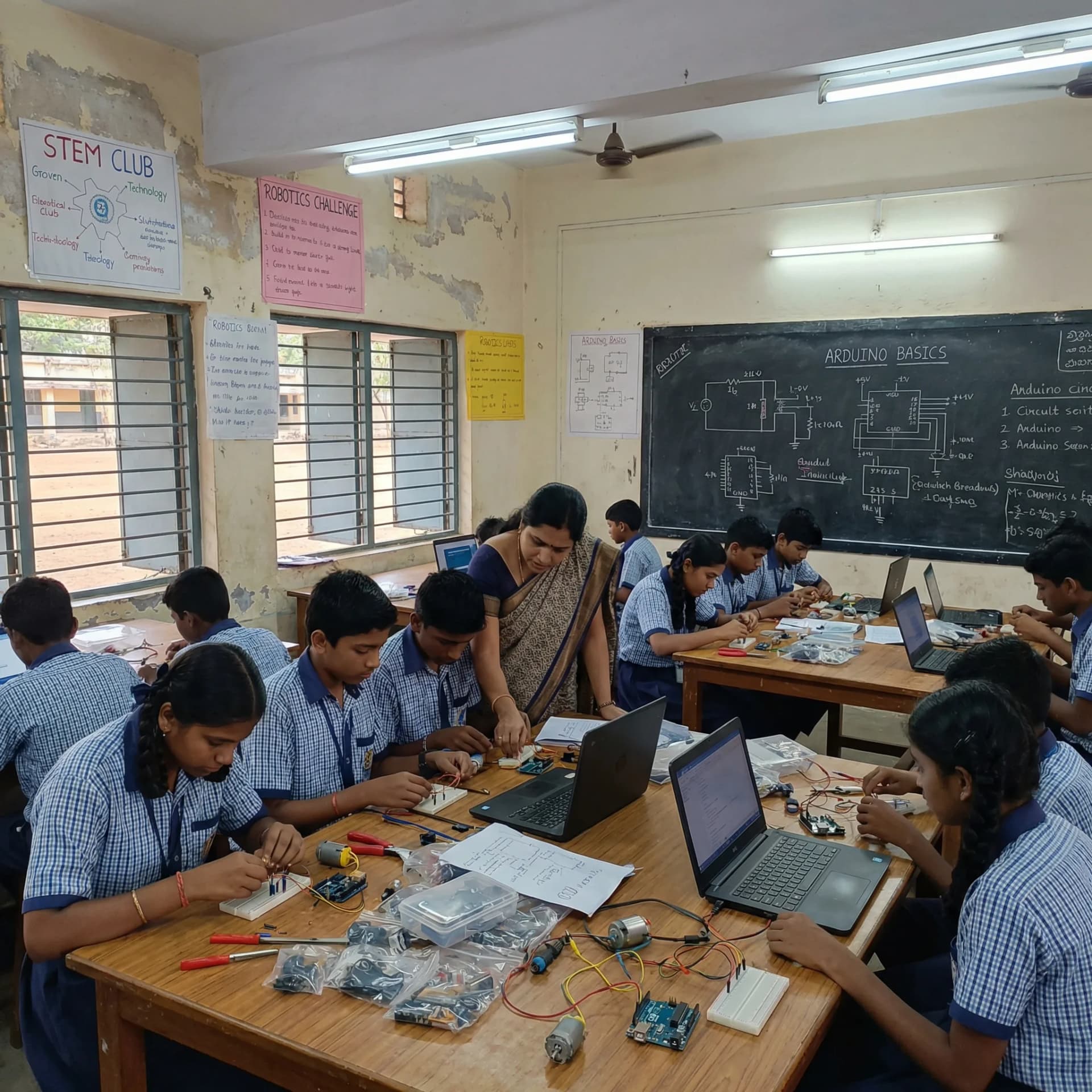School Robotics Lab setup by Mech-E-Tron